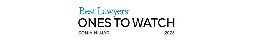 Sonia Nijjar recognized by Best Lawyers, 2025