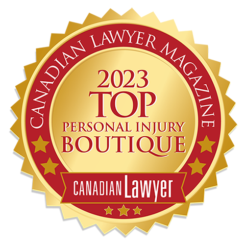 Canadian Lawyer Magazine Award for Top 10 Personal Injury Boutique Law Firm in Ontario