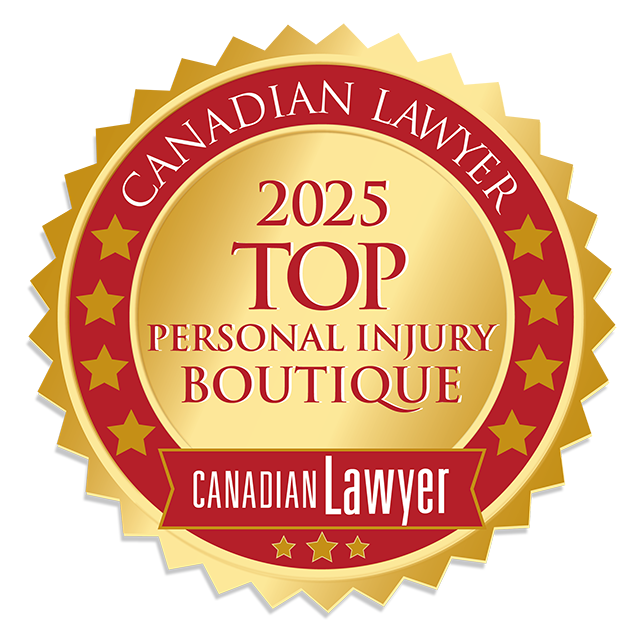 Canadian Lawyer Magazine Award for Top 10 Personal Injury Boutiqe Law Firm in Ontario