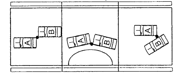 One of the 30 diagrams that help investigate auto accidents and ascertain fault